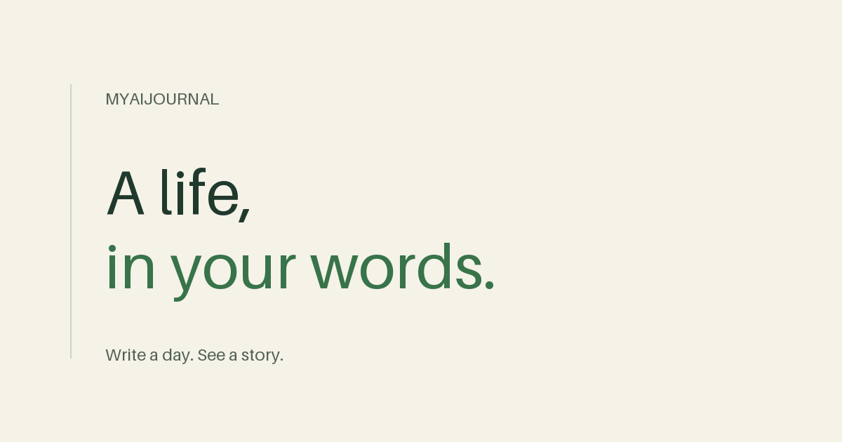I built an AI journal where the AI only shows up when you ask: MyAIJournal